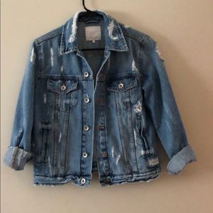 Zara distressed denim jacket